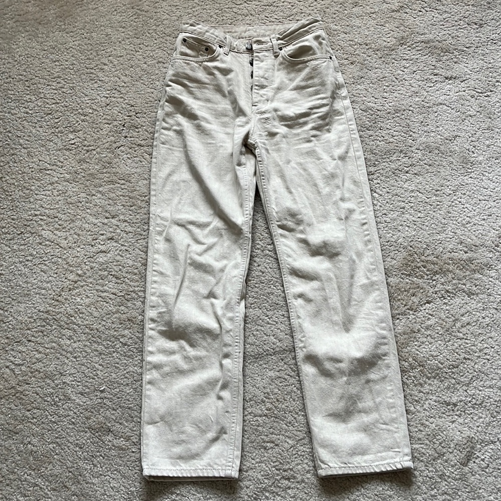Tan High Waisted Straight Leg Ksubi Jeans